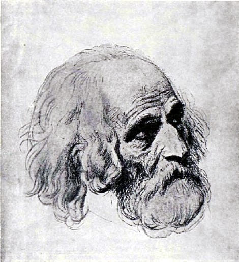 А. А. Иванов (1806-1858). Голова старика. (Румянцевский музей в Москве). 