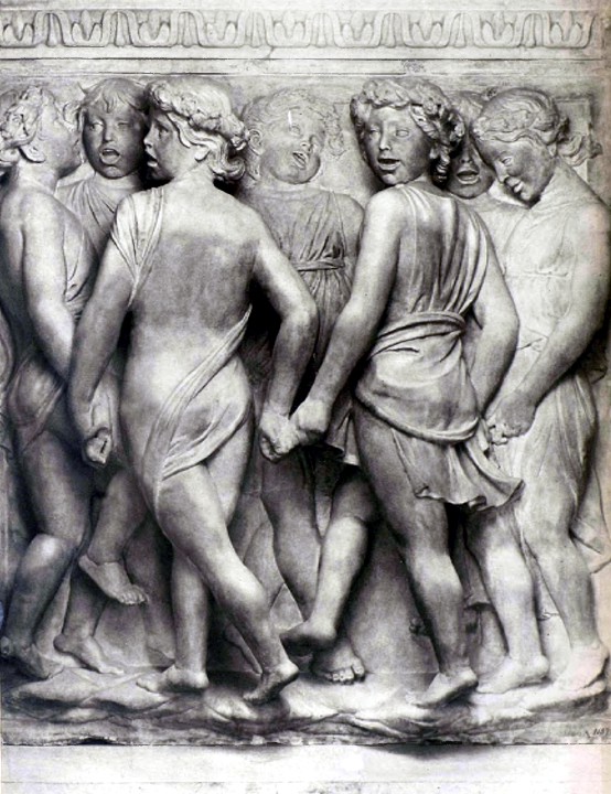 Лука делла Роббио (1400—1482). Группа детей (из серии «Поющие дети»). 