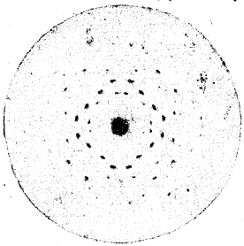 Рис. 5. Рентгенограмма кристаллов цинковой обманки, при пропускании лучей, параллельных ребру куба, по методу Лауэ.