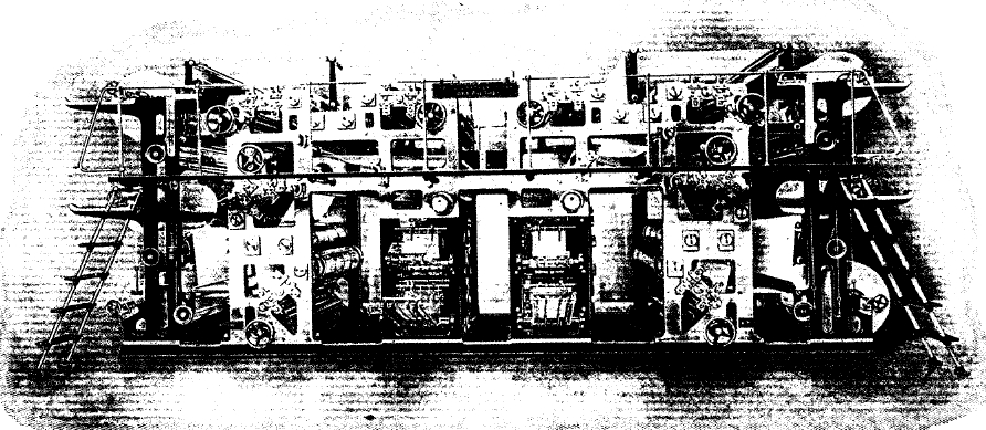 Рис. 22. Четырехрольная ротационная машина германского завода MAN.