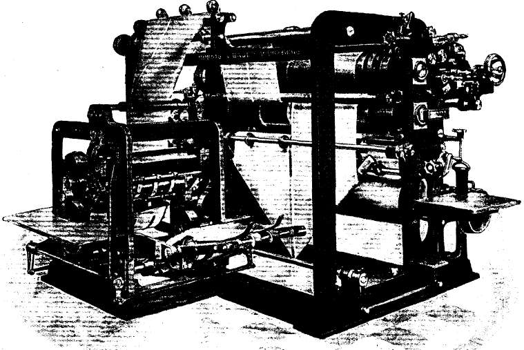 Рис. 20. Ротационная машина «Пони» для газет небольшого формата. 