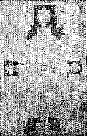 Рис. 3. Мечеть Биби-нахым в Самарканде (план сохранившихся частей).