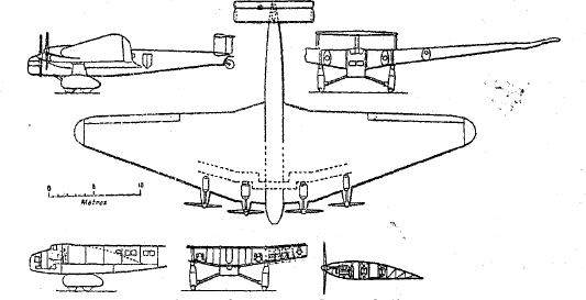 Рис. 18. Схема самолета Junkers «G-38»
