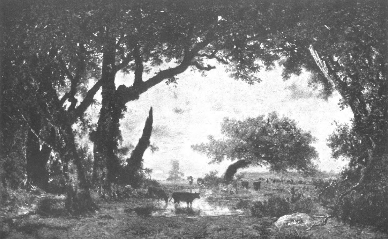 Французское искусство. Теодор Руссо (1812—1867). Опушка леса в Фонтенебло. (Париж, Лувр).