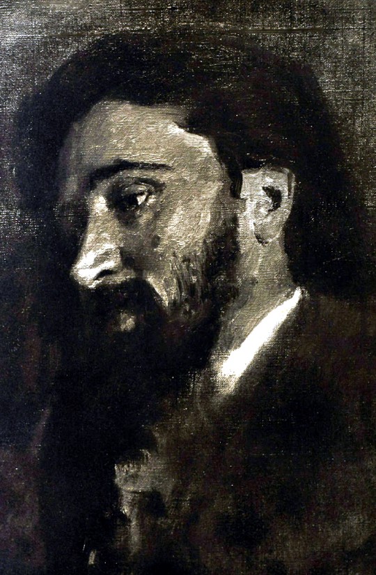 В. М. Гаршин (1855-1888).  С портрета-этюда, писанного И. Е. Репиным (родился в 1844 г ). (Городская галерея П. и С. Третьяковых в Москве).