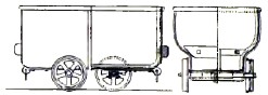 Рис. 32. Рудничный железный вагон.