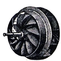 Рис. 42. Колесо вентилятора с кривыми лопатками (ab).