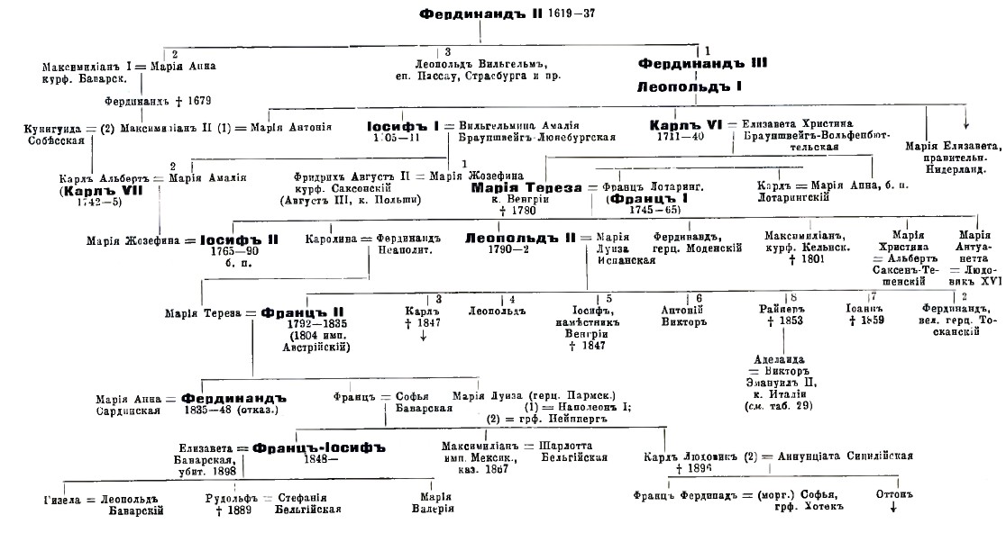 Габсбург-Лотарингская линия. Австрийское наследство.